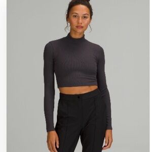 Lululemon Mock Neck Open Back Long Sleeve